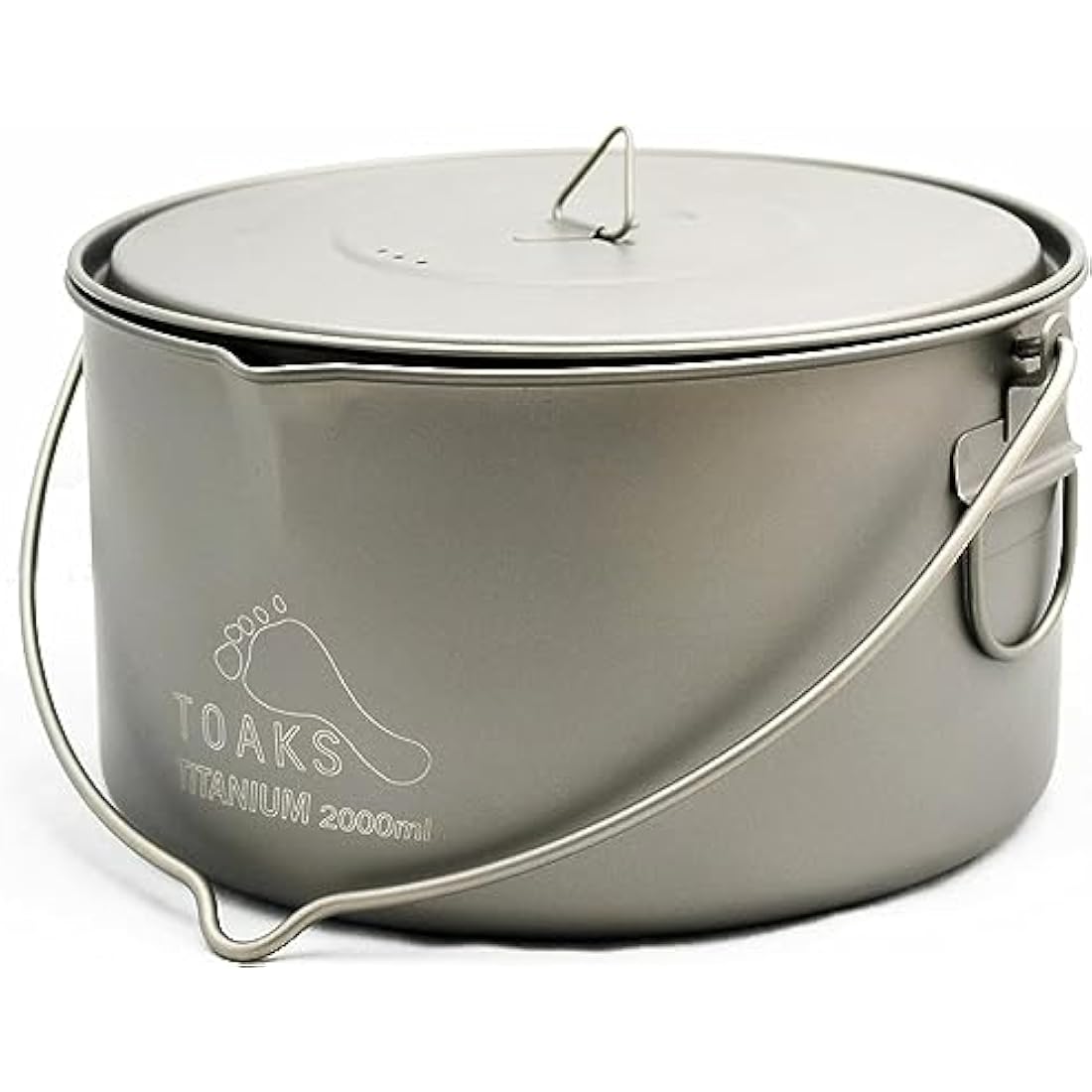 TOAKS Titanium Outdoor Camping Hanging Pot With Bail Handle Easy to Carry, a Variety of Capacities