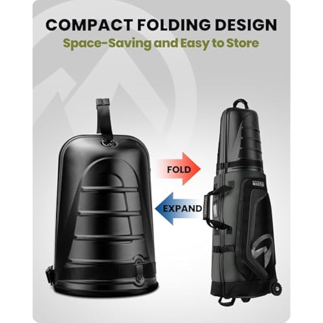 OutdoorMaster Golf Travel Bags for Airlines with Wheels and Hard Case Top, Protect Golf Clubs, Lightweight and Easy to Maneuver, Upgrade Version
