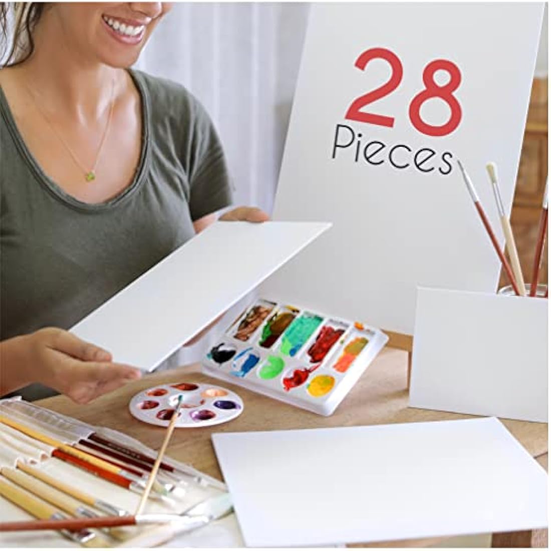 Canvas Painting Set of 28 Canvas – Multi Sizes – 13 x 18 cm, 20 x 25 cm, 24 x 30 cm, 30 x 40 cm – All Types of Painting