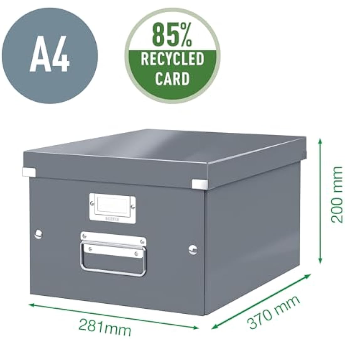 Leitz A4 Storage Box, Click and Store Range 60440062 - Medium, Purple