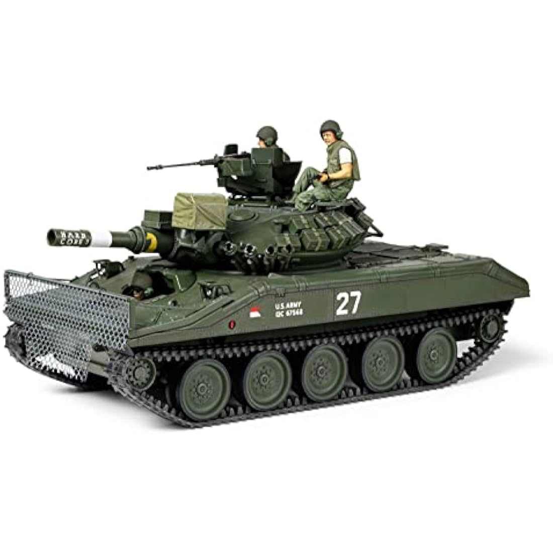Tamiya TAM35365 Militär 35365-1:35 US M551 Sheridan Vietnam, Model Building, Plastic Construction kit, Unvarnished, Green