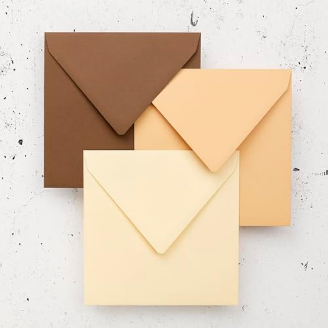 Clairefontaine - Ref 5488C - Pollen Envelopes (Pack of 20) - 140 x 140mm Sized, 120gsm Paper, Gummed Seal, Inkjet & Laser Printer Compatible, Acid Free - Caramel