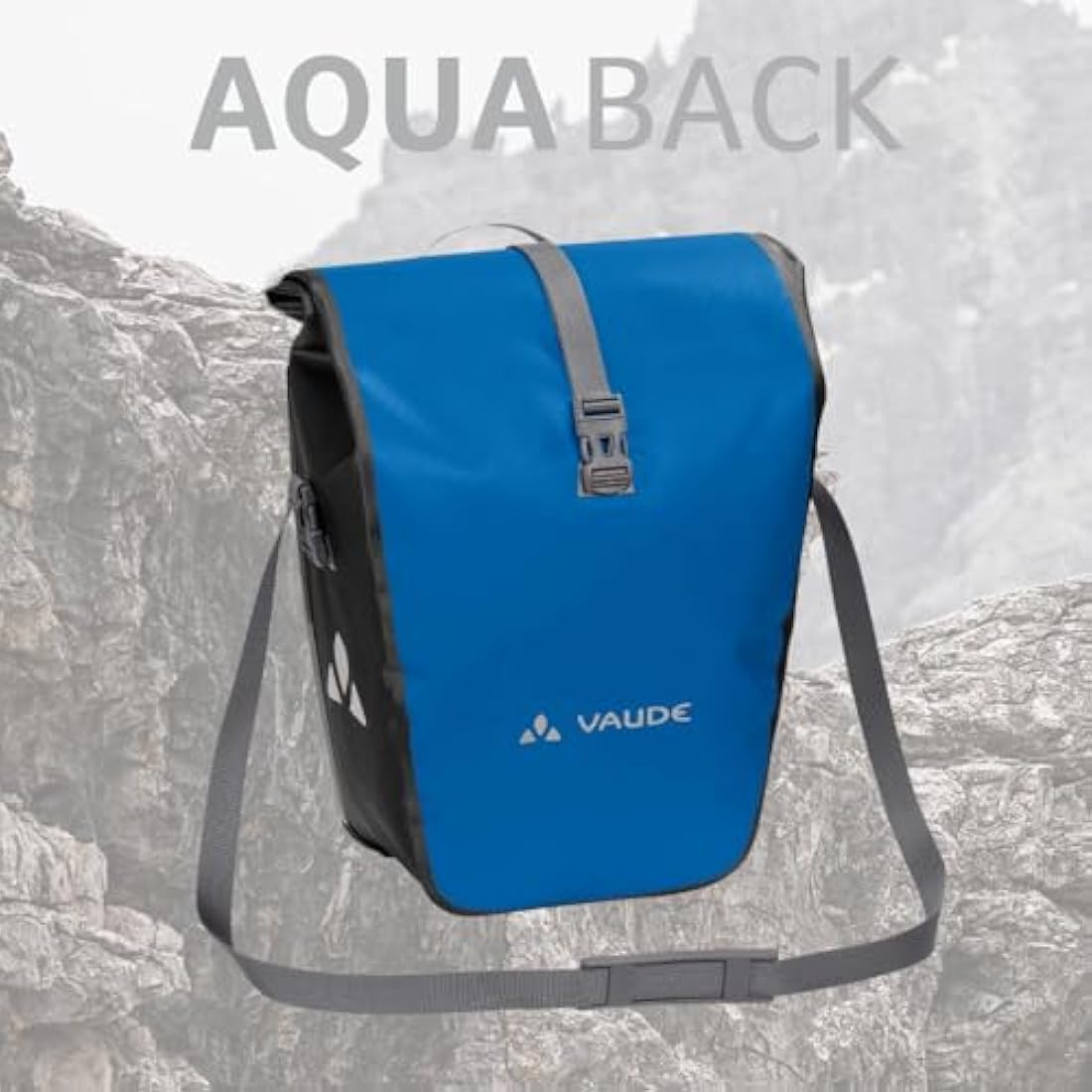 Vaude aqua back single rear bicycle bag, Unisex, 12413, Blue, 37 x 33 x 19 cm