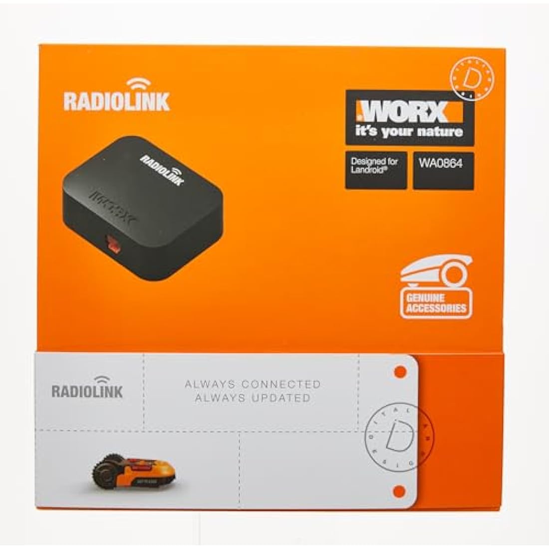 WORX WA0864 Landroid RadioLink Module - Ultimate Extension of Range up to 500 m - Ideal for Large Plots - Plug & Play - Compatible with All Landroid Models from 2019 (Not for Vision)