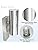Allesgute Outdoor Wall Lights Dusk to Dawn Sensor IP44 Up and Down Outside Lights Mains Powered 240V Stainless Steel with 2X 5W GU10 Bulbs Cool White