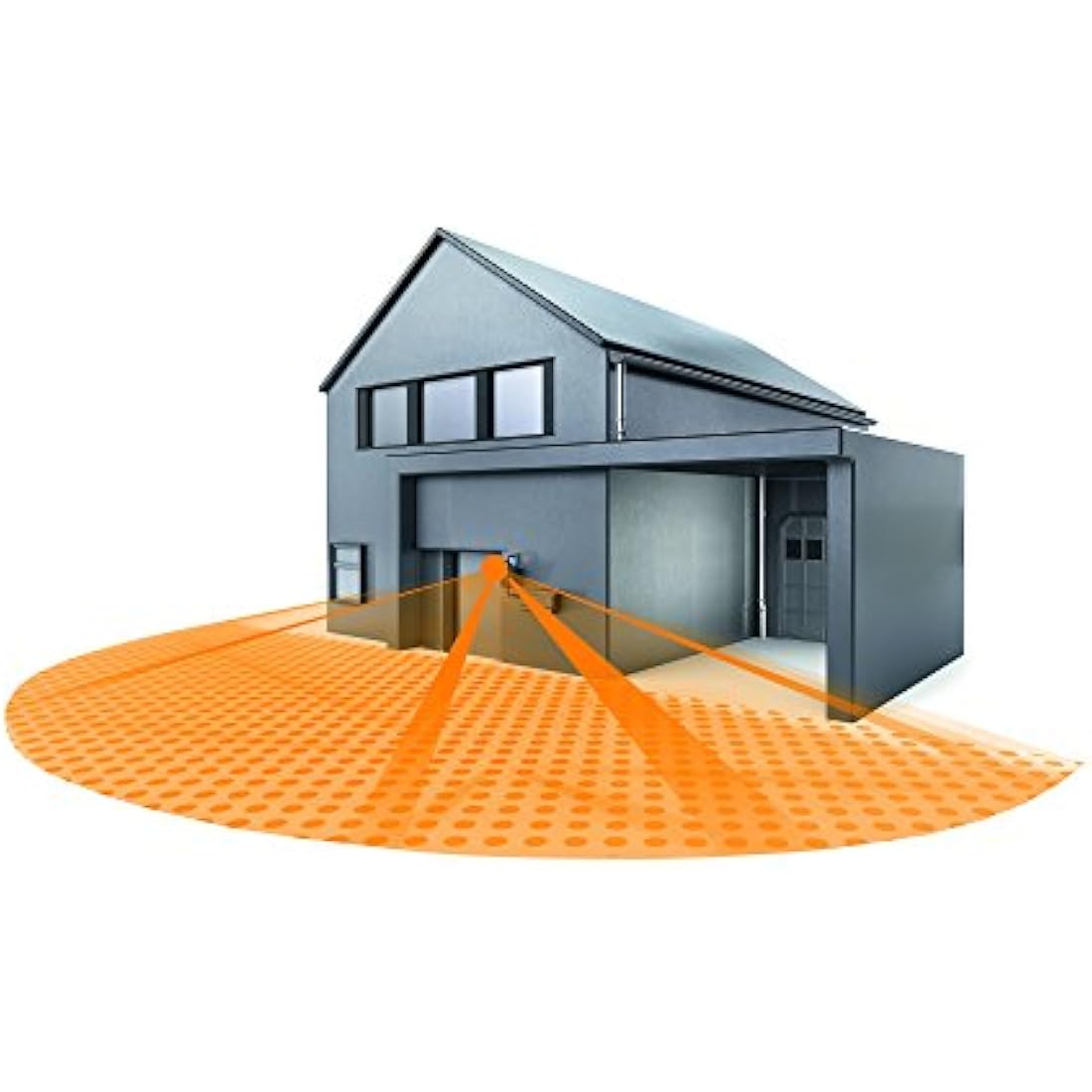 Steinel Motion Sensor IS 180-2 Black, PIR Motion Detector, 12 m Reach, max. 1000 W for 6 LED Lights, Twilight Switch