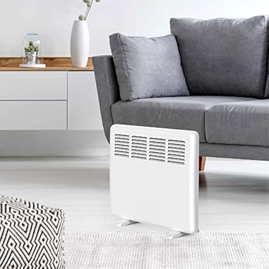 MYLEK Panel Space Heater 1KW Eco Smart WiFi App Radiator Electric Low Energy, 1KW,1.5KW, 2KW Available - Wall Mounted or Floor Standing, Bathroom IP24 Rated for Homes, Offices (1000w)