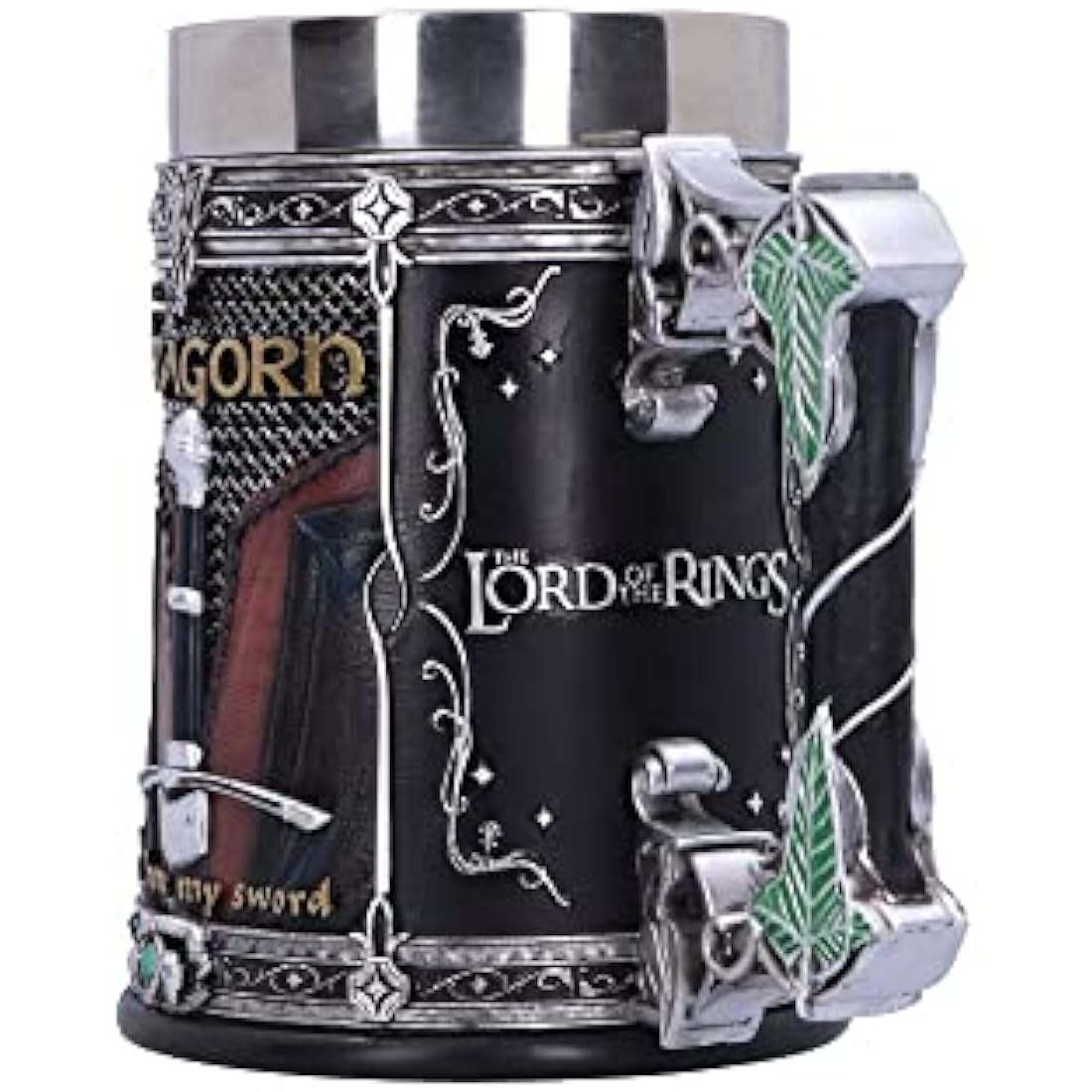Nemesis Now Officially Licensed Lord of The Rings The Fellowship Tankard, Multi Coloured, 15.5cm