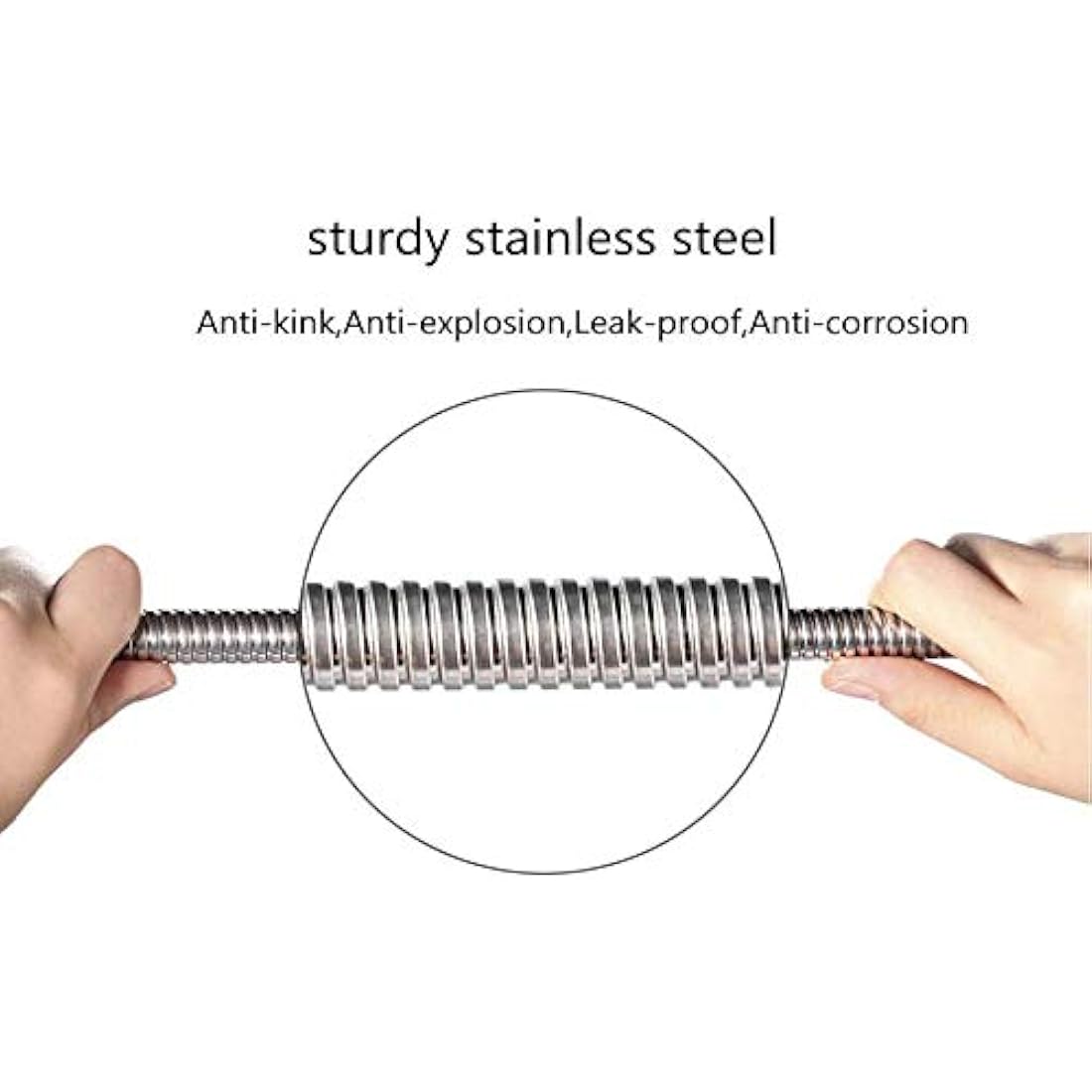 Shower Hose 1M / 1.5M / 2M / 300cm / 4M / 5M Stainless Steel Extra Long Shower Head Hose, with Solid Brass Connector, Anti-Kink and Tangle Free. (300cm)