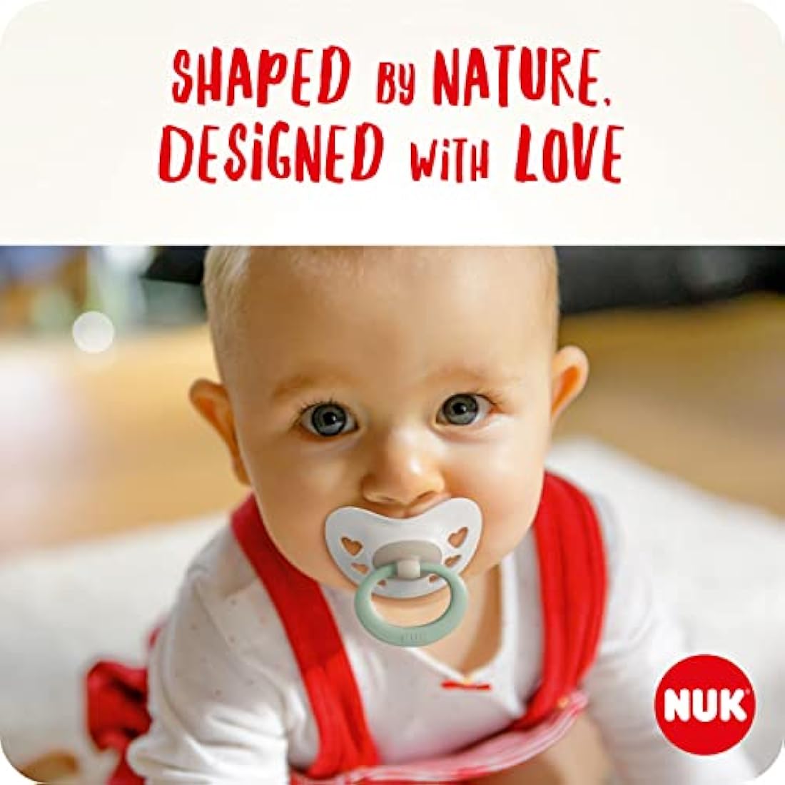 NUK Signature Day & Night Baby Dummy | 0-6 months | Soothes 95% of Babies | Heart-Shaped BPA-Free Silicone Soothers | Glow-in-the-Dark | Stars | 4 Count