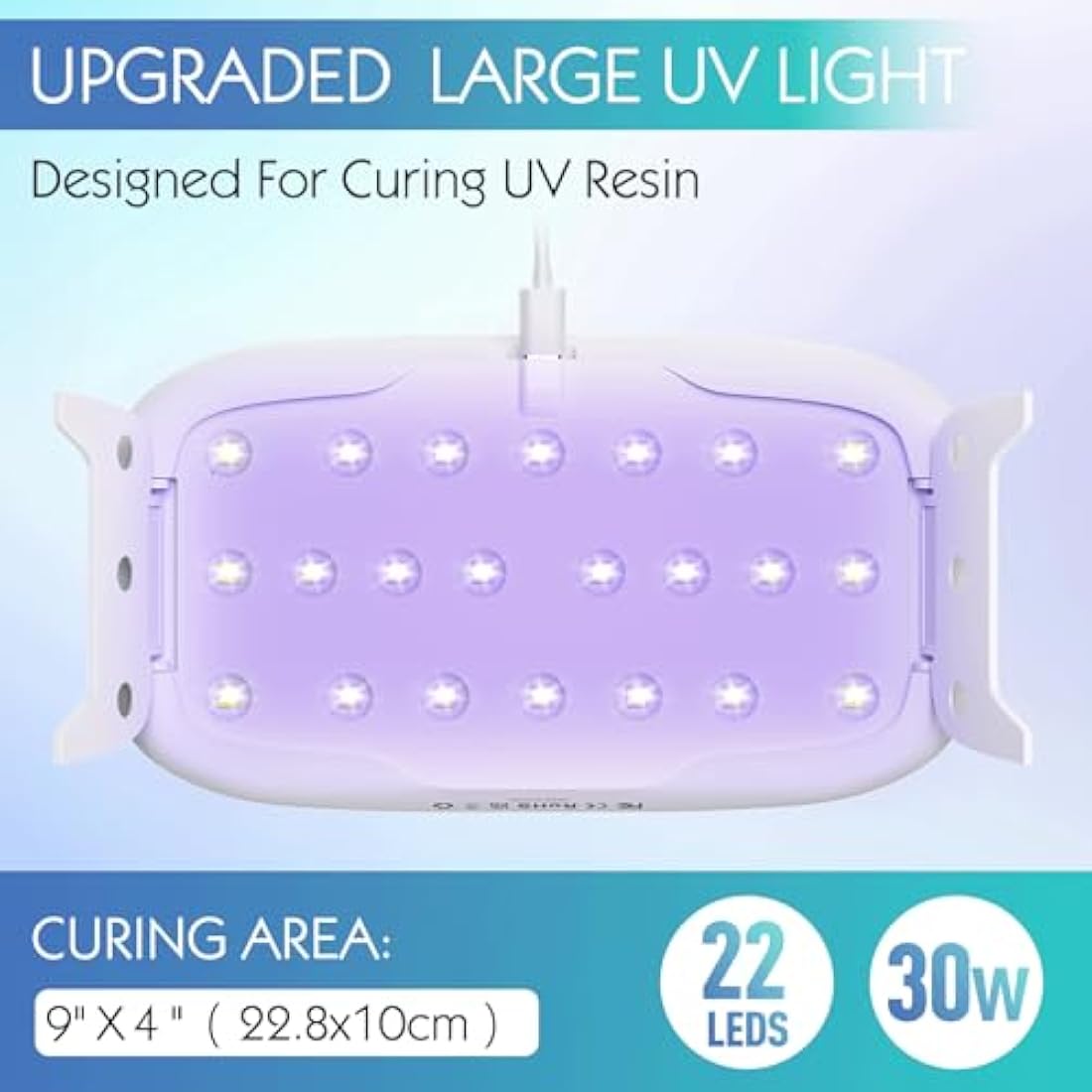 Suzzam UV Resin Kit with Lamp - 300g Crystal Clear UV Resin Jewelry Making Kit with Molds, 30W UV Lamp & Tools | Non-Toxic Low Odor DIY Craft Kit for Jewellery, Keychains, Home Decor