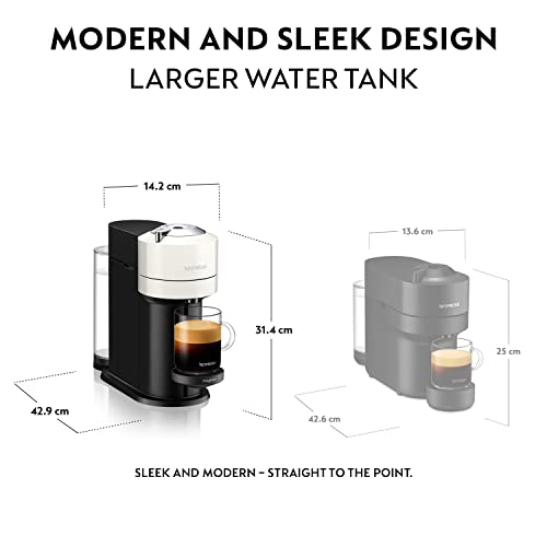 Nespresso Vertuo Next 11706 Coffee Machine by Magimix, Contrast White