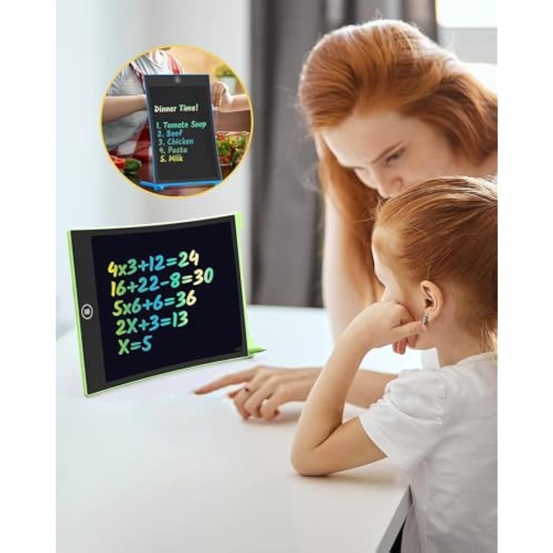 TECJOE 2 Pack LCD Writing Tablet, 8.5 Inch Colorful Doodle Board Drawing Tablet for Kids, Erasable Reusable Writing Drawing Pad, Learning Toys Gifts for 3 4 5 6 Years Old Boys and Girls Toddlers