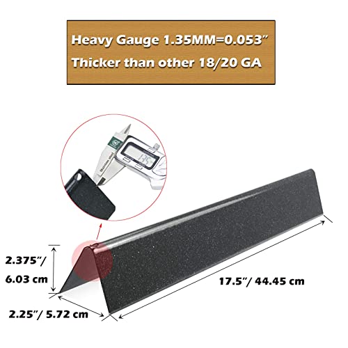 Denmay 44.5 cm Flavorizer Bars for Weber Genesis E310 E320 E330 S310 S320 S330 Grills with Front Controls, Porcelain Steel Heat Plates Burner Cover