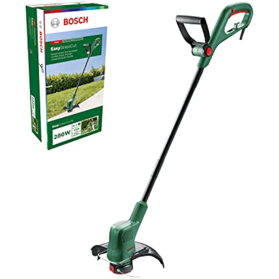 Bosch Electric Grass Trimmer EasyGrassCut 26 (280 Watt, Cutting Diameter 26 cm, Weight: 2 kg, in Carton Packaging)