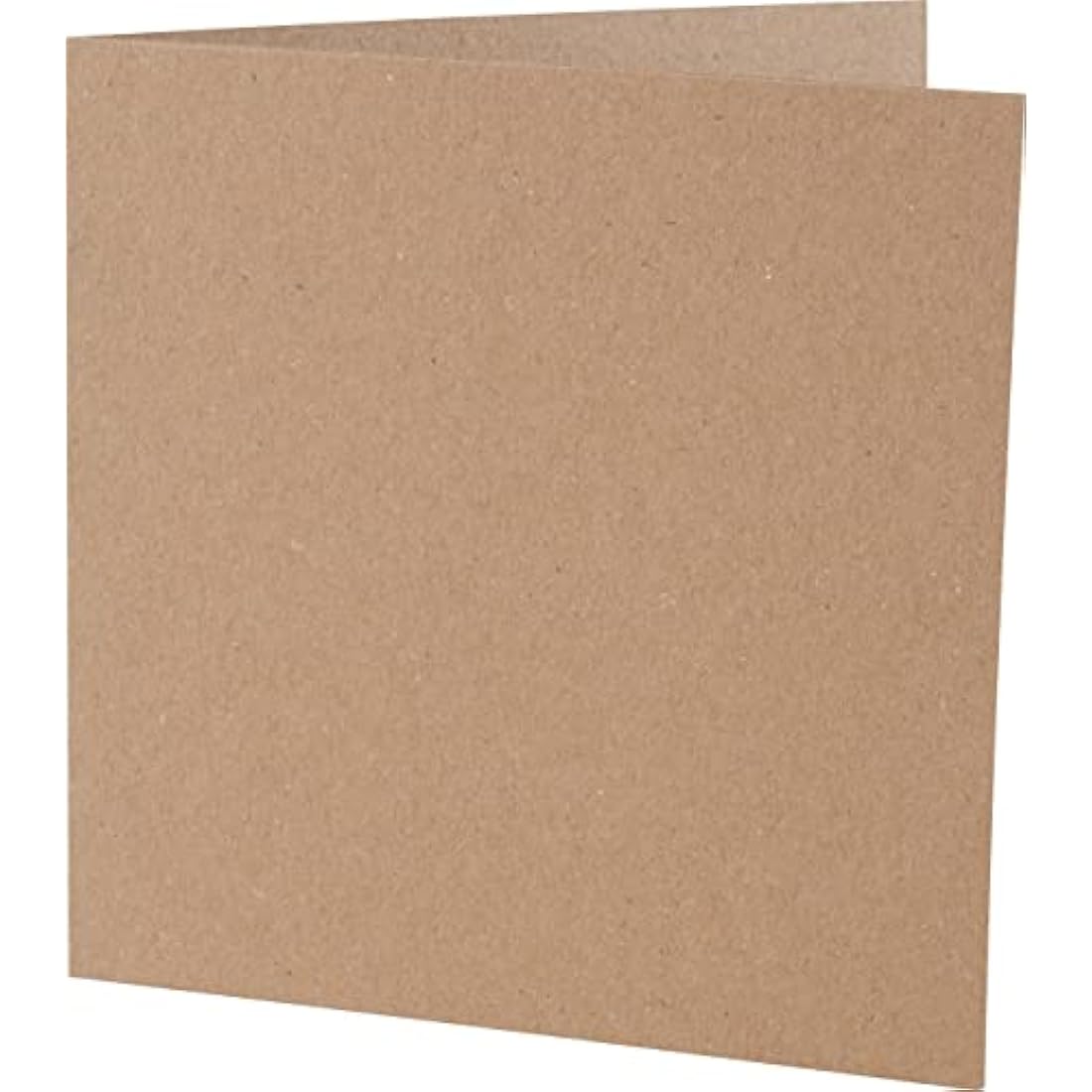 Craft UK 2050 5 x 5 inch Kraft Card and Envelope pack of 50 - Brown