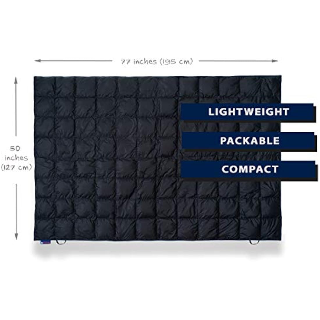 Get Out Gear Down Camping Blanket - Outdoor Lightweight Packable 650 Fill Power Down Blanket Compact Waterproof and Warm Backpacking Quilt for Camping Hiking Travel Hammock