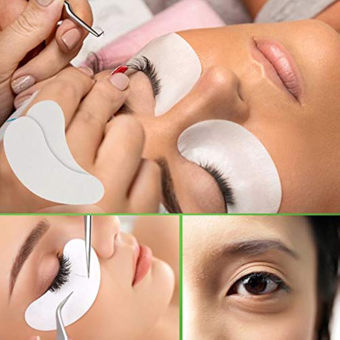 Yorgewd 100 Pairs Under Eye Gel Pads Eyelash Extension Pads Lints Free Eyelash Patches for Pro Salon & Individual Eyelash (100 Pairs)