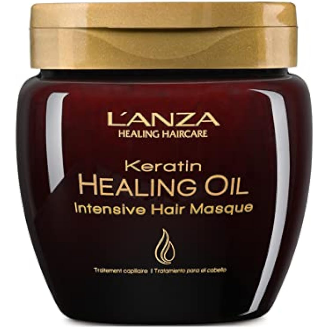 L'ANZA Keratin Healing Oil Intensive Hair Masque for Damaged Hair - Nourishes, Repairs, and Boosts Hair Shine and Strength for a Silky Look, Sulfate-free, Paraben-free, Gluten-free (200ml)