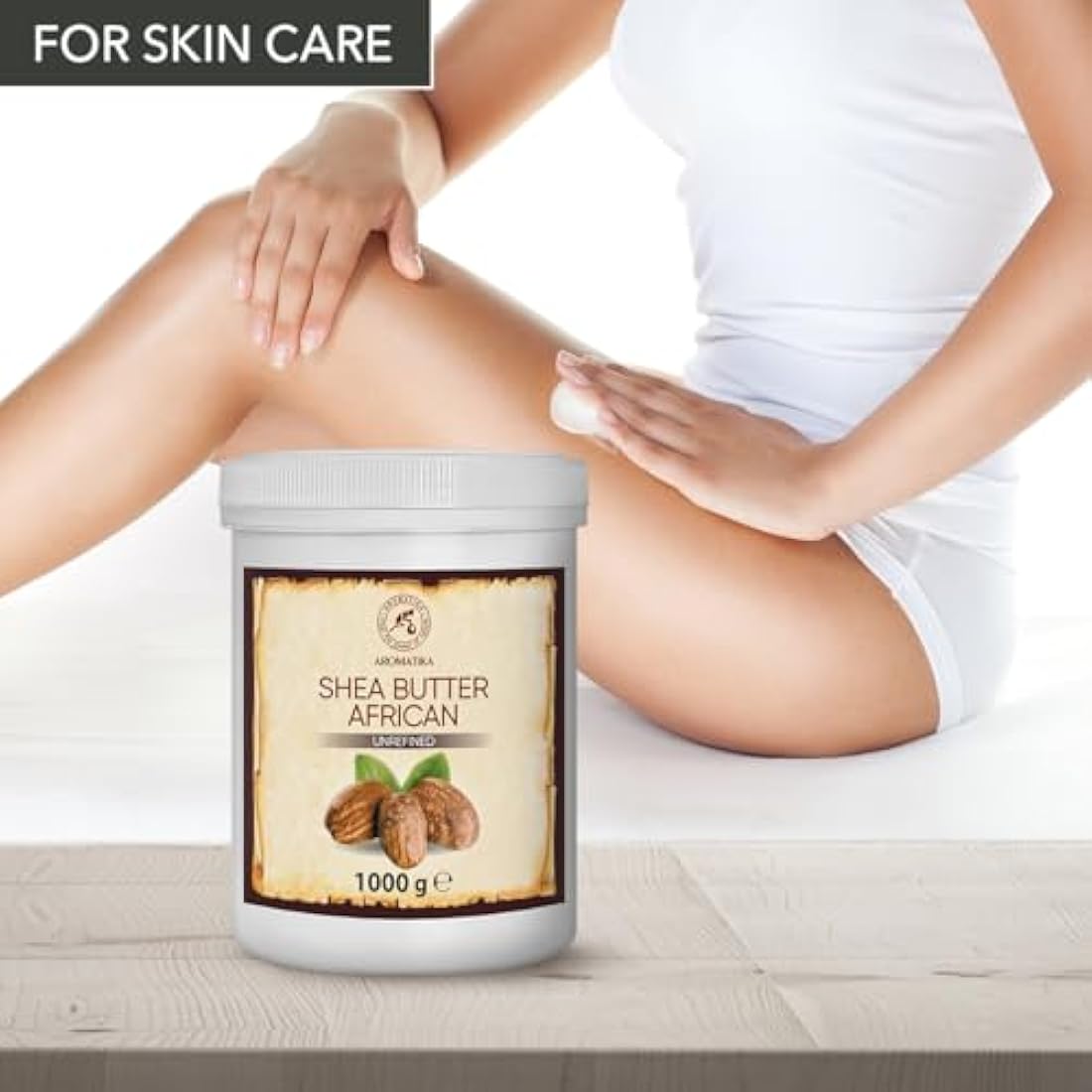 Shea Butter (Unrefined)1000g - Cold Pressed - Africa - Ghana - 100% Pure & Natural Shea Butter Body Butter - Unrefined Raw - Intensive Care for the Face - Body - Hair
