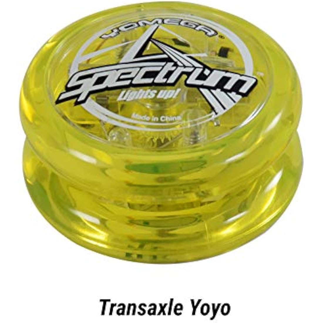 Yomega Spectrum – Light up Fireball Transaxle YoYo with LED Lights for Intermediate, Advanced and Pro Level String Trick Play + Extra 2 Strings & 3 Month Warranty (Yellow)