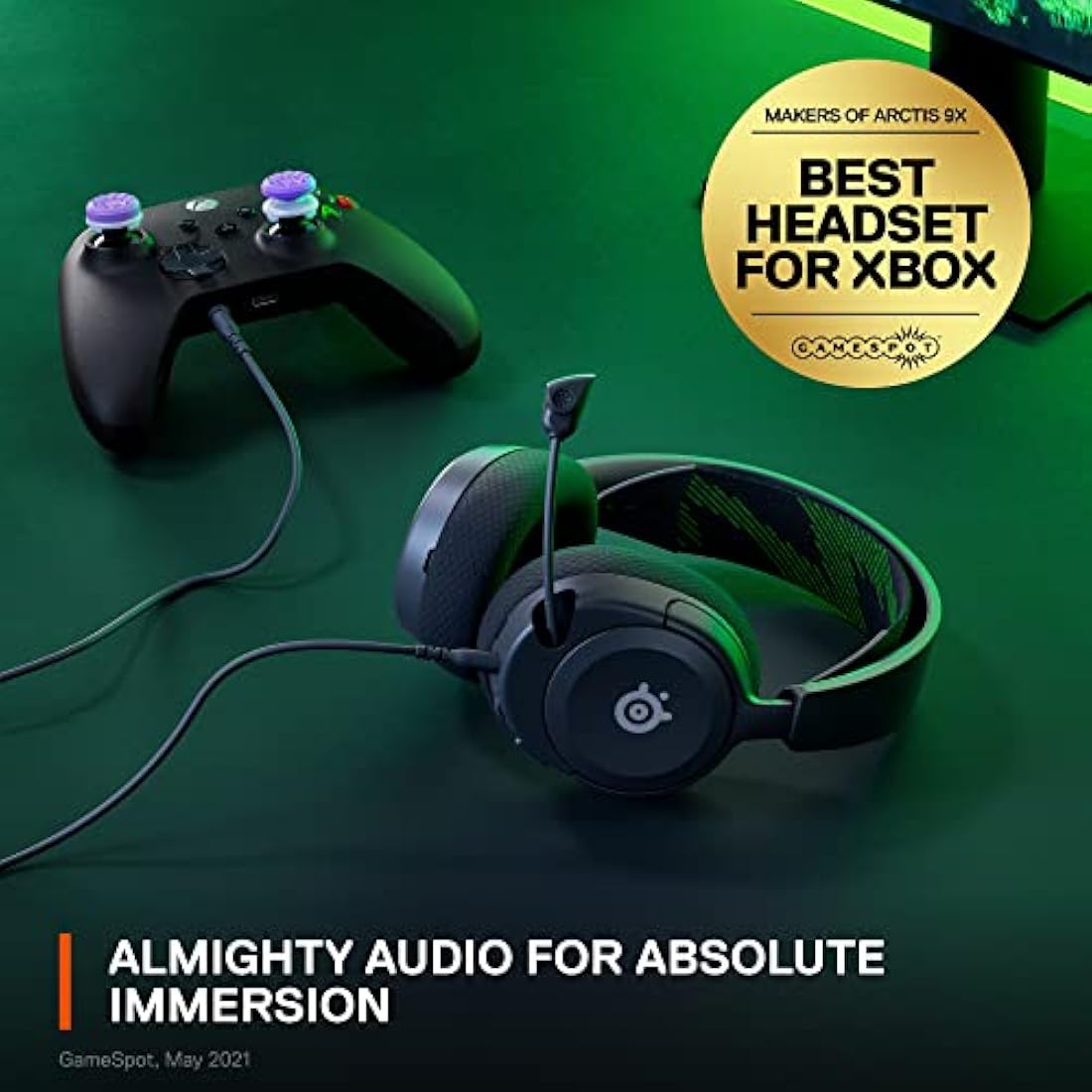 SteelSeries Arctis Nova 1X Xbox Series X/S Gaming Headset - Hi-Fi Drivers - 360° Spatial Audio - AirWeave Memory Foam Ear Cushions - Lightweight - Also compatible with PC, PS5, PS4 - Black