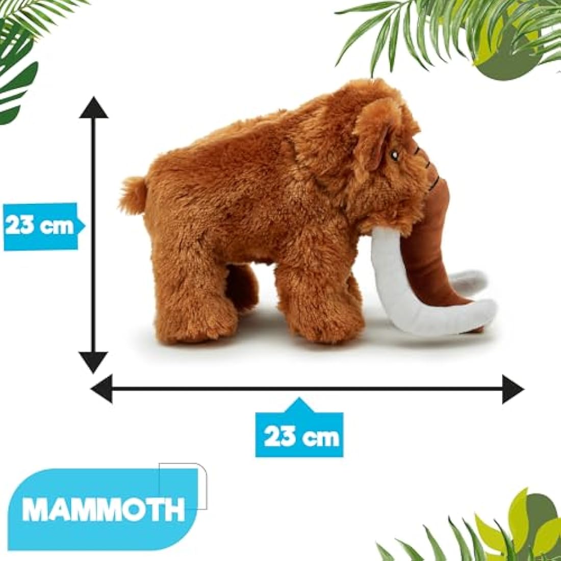 Zappi Co Ultra Soft Mammoth Plush Toy (23 cm Length) - 100% Recycled, Eco-Friendly, Newborn Gift, Realistic Lifelike