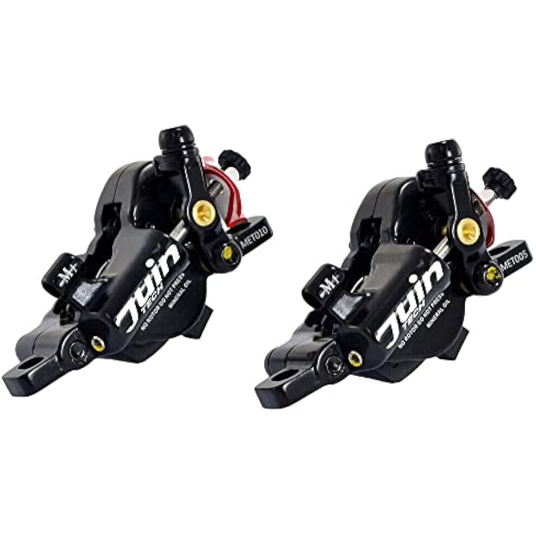 Juin Tech M1 Hydraulic MTB E-Bike Disc Brake Set 160mm with Rotor, Front and Rear, Black, JT1948