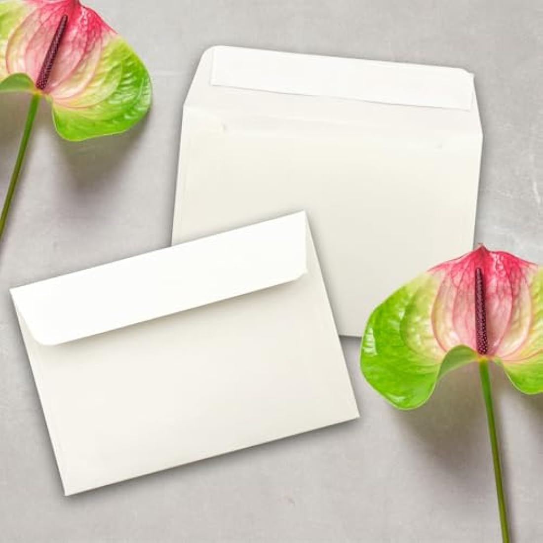 Neuser colourful, self-adhesive C6 envelopes, 162 mm x 114 mm 200 Umschläge Natural White