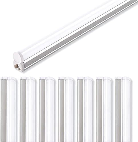 Barrina Led Batten Light 4ft, 8 Packs, T5 Led Tube Lights, 2200lm 6500K Super Bright White LED Garage Lighting, Wall and Ceiling Batten Lights, 20W