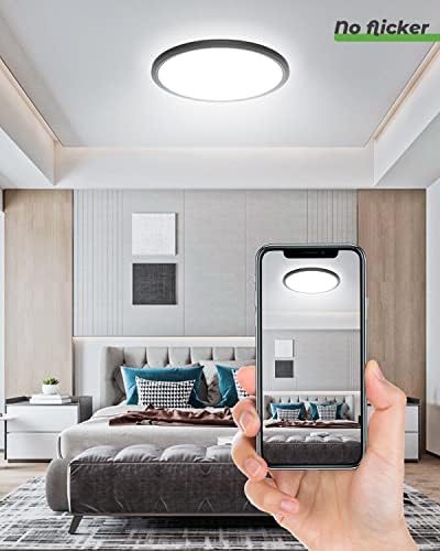 zemty 2 Pack 29W 3200LM LED Ceiling Light, 30cm Bathroom Lights Ceiling 3000K/4500K/6000K 3 Color Temperature Flush Ceiling Light Round Ultra Thin for Bedroom, Living Room, Kitchen