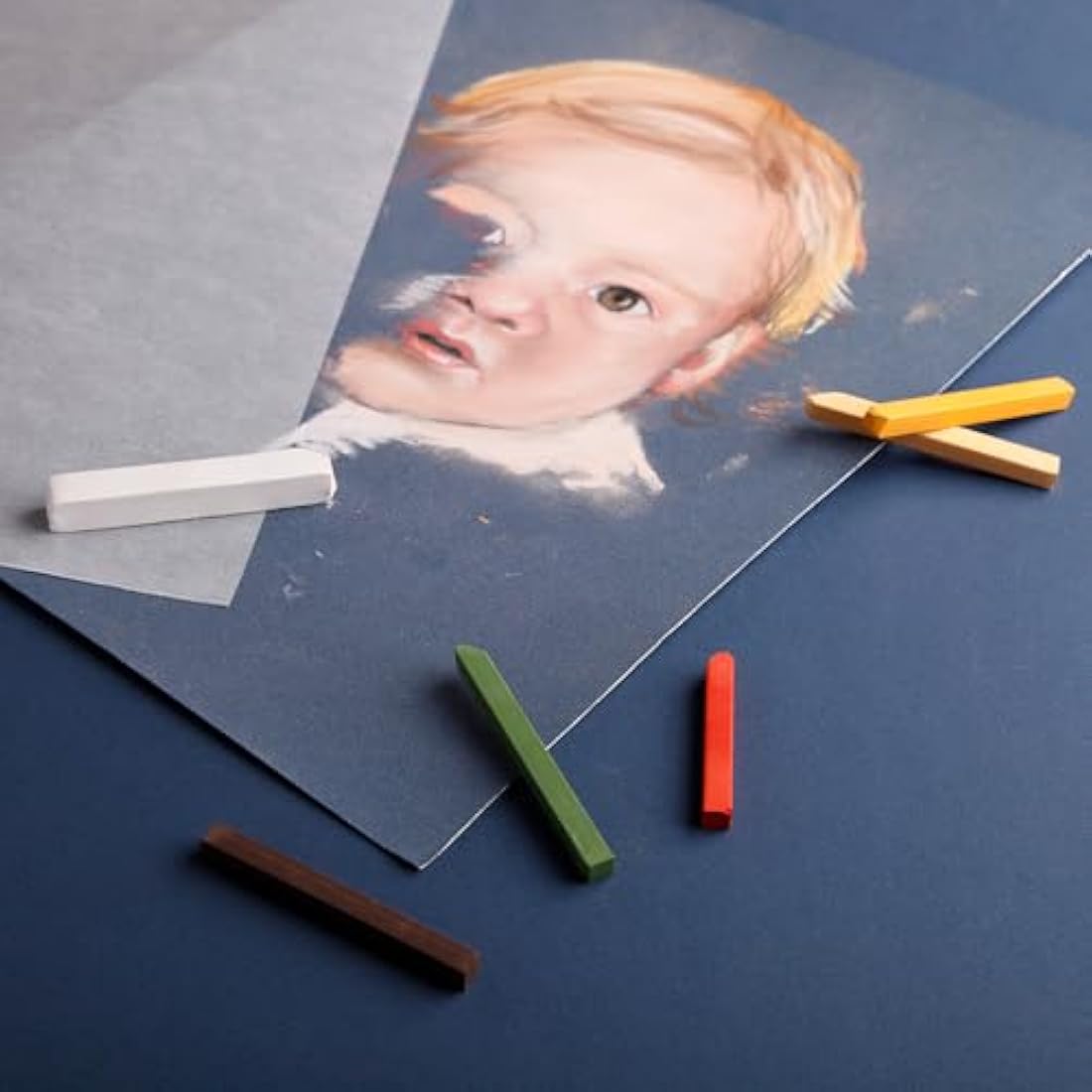Clairefontaine - Ref 96112C - Pastelmat Pastel Card Pad No.4 (12 Sheets) - 360gsm Card - 30 x 40cm - Assorted Colours - Specially Formulated For Use With Pastels