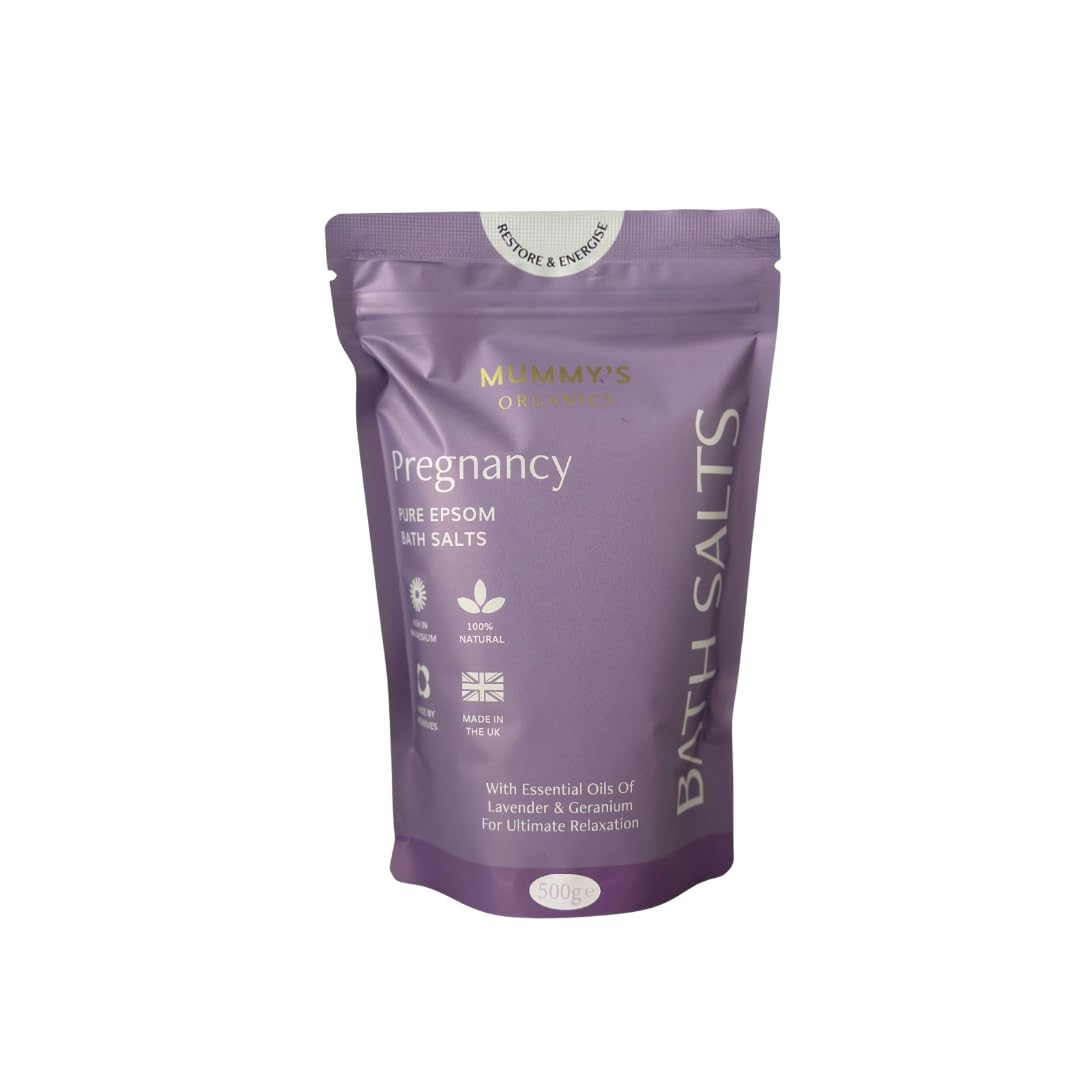 Mummy's Organics Pregnancy Epsom Bath Salts | Soothing Blend with Lavender and Geranium Essential Oil | Pregnancy Essential | Nurturing Self-Care