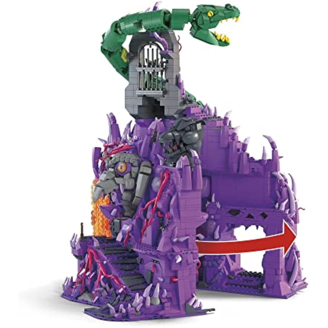 MEGA Masters of the Universe Snake Mountain Collector Set, Building Toys for Adult Builders and MOTU fans, ages 14+, HHD16