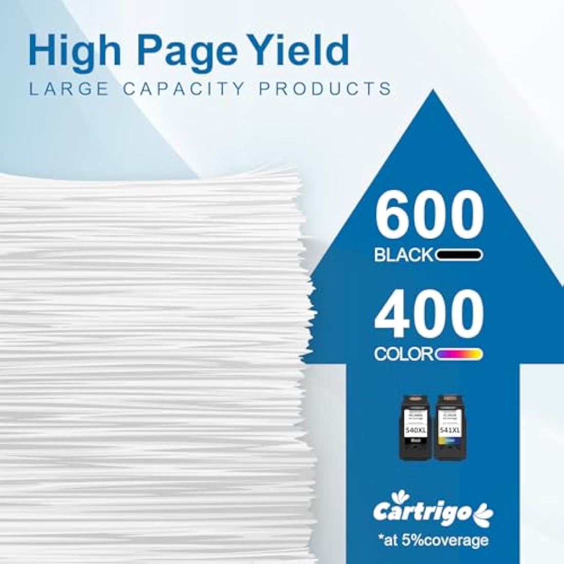 CARTRIGO 560 561 Ink Cartridges XL Compatible with Canon 560 561 Ink Cartridges, High Yield PG-560 Black & CL-561 Color, Compatible with Canon Pixma TS5350 TS5351 TS5352 TS5353 TS7450 TS7451 (2-Pack)
