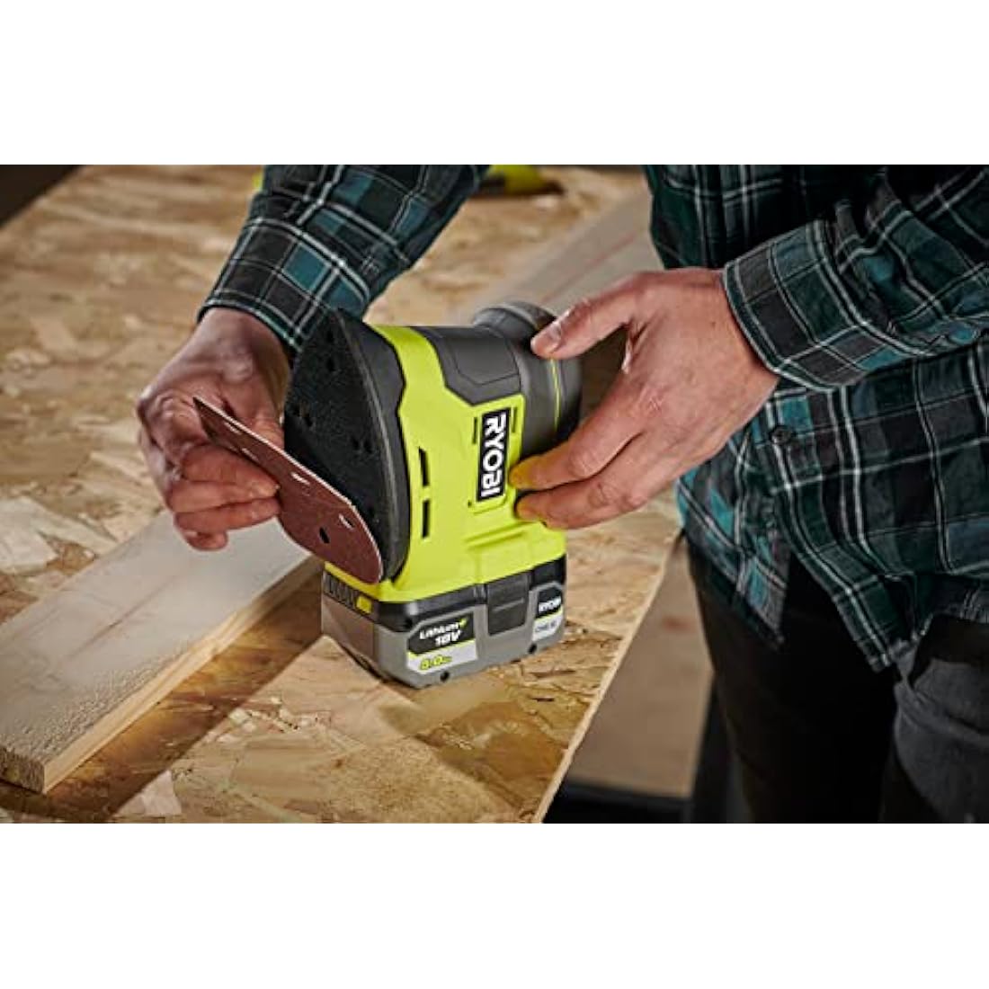 Ryobi R18PS-0 18V ONE+ Cordless Corner Palm Sander (Body Only), One Size