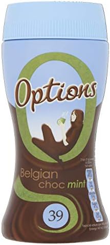 Options Mint Hot Chocolate Drink (Multipack of 6 x 220 g Jars)