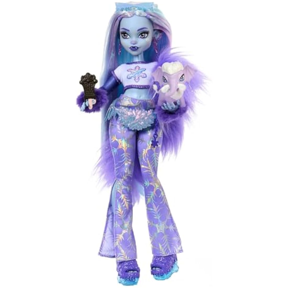 Monster High Doll, Abbey Bominable Yeti Fashion Doll with Pet Mammoth and Themed Accessories, HNF64