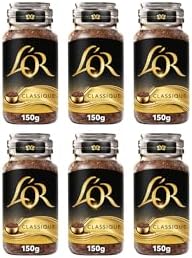 L'OR Classique Instant Coffee 150g (Pack of 6 Jars, Total of 900g) (Packing may Vary).