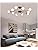 JIINOO Semi Flush Mount Ceiling Light,10-Light E27 Base Modern Black Chandelier,Industrial Vintage Pendant Ceiling Lamp Fixture for Kitchen Farmhouse Living Room Dining Room Bedroom