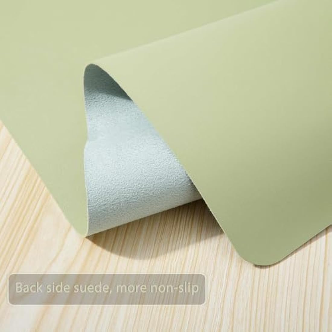 Desk Pad Large, DOBAOJIA Desk Mat, Laptop Mat, Writing Pad, Desk Blotter, Extended Mouse Mat, Large Mouse Pad for Office/Home, PU Leather Waterproof +Suede Non-Slip 27.5" X 13.8" (Light Green)