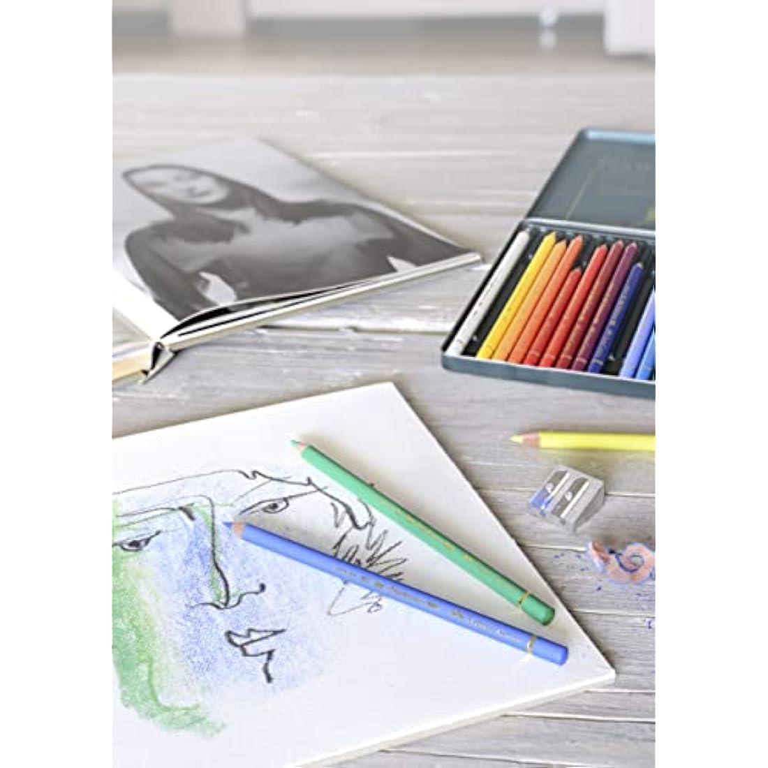 Faber-Castell Art & Graphic Polychromos Colour Pencil, Multicoloured, Tin Of 24, For Art, Craft, Drawing, Sketching, Home, School, University, Colouring