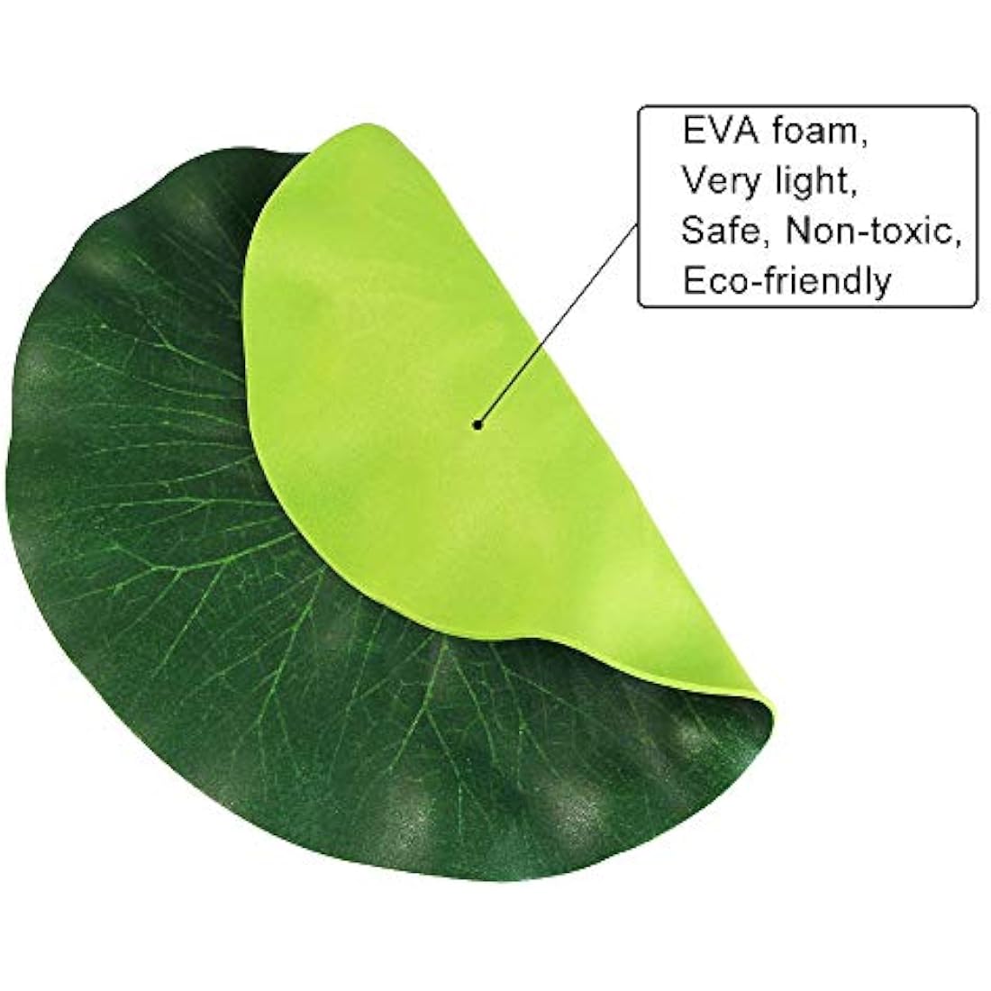 CODIRATO 10 Pcs Artificial Floating Foam Lotus Leaves Artificial Foliage Pond Decor - 18cm