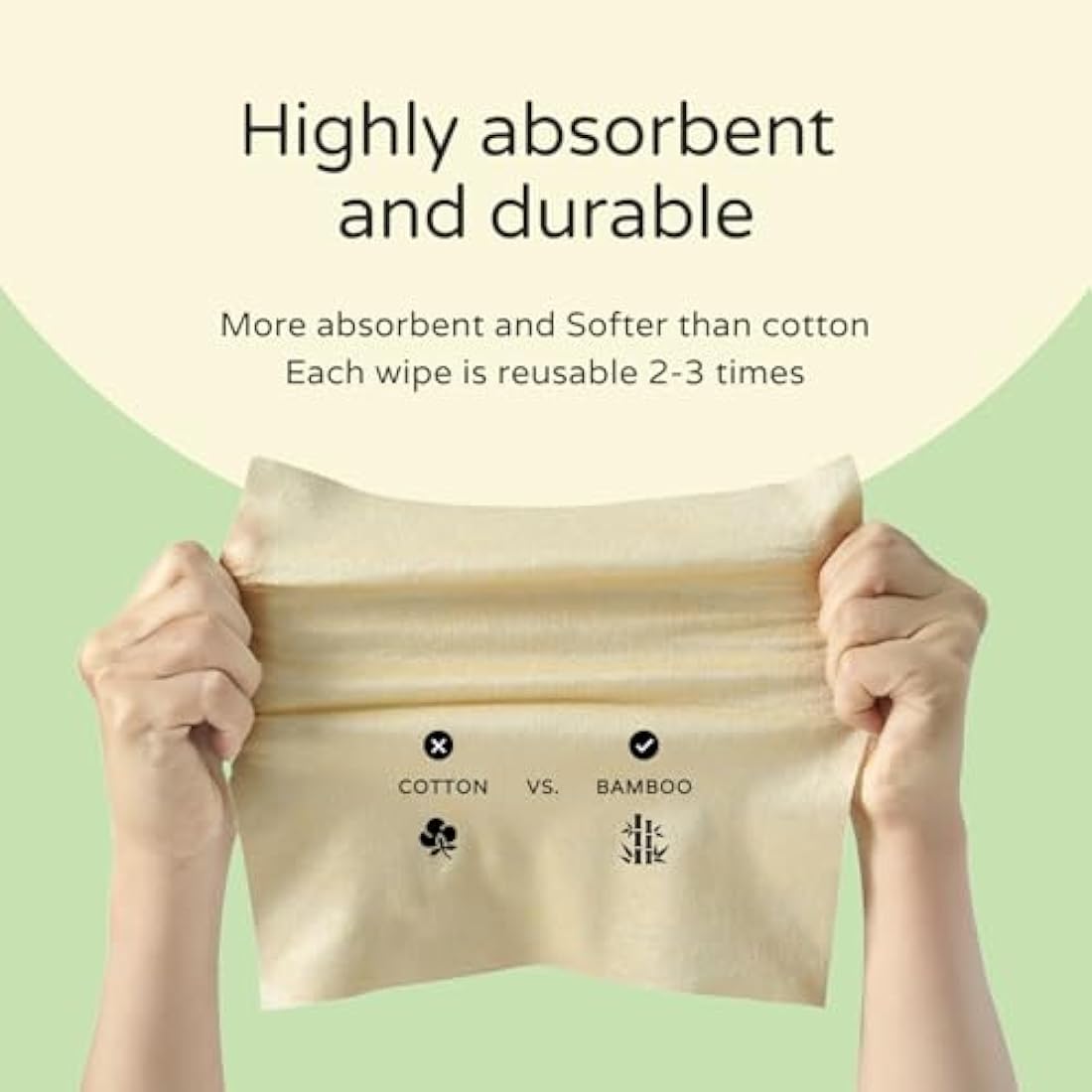 PoeticEHome Ultra-Soft 100% Pure Bamboo Dry Baby Wipes for Sensitive Skin - Unscented & Unbleached Facial Tissue Cloths, Hypoallergenic, 2X Softer Than Cotton - Wet or Dry Use, 400 Count