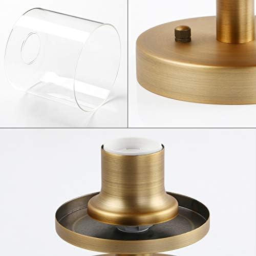 Yosoan Industrial Glass Ceiling Lights, Edison Pendant Light Fitting, Flush Ceiling Light Fixture, E27 Srew (Antique)