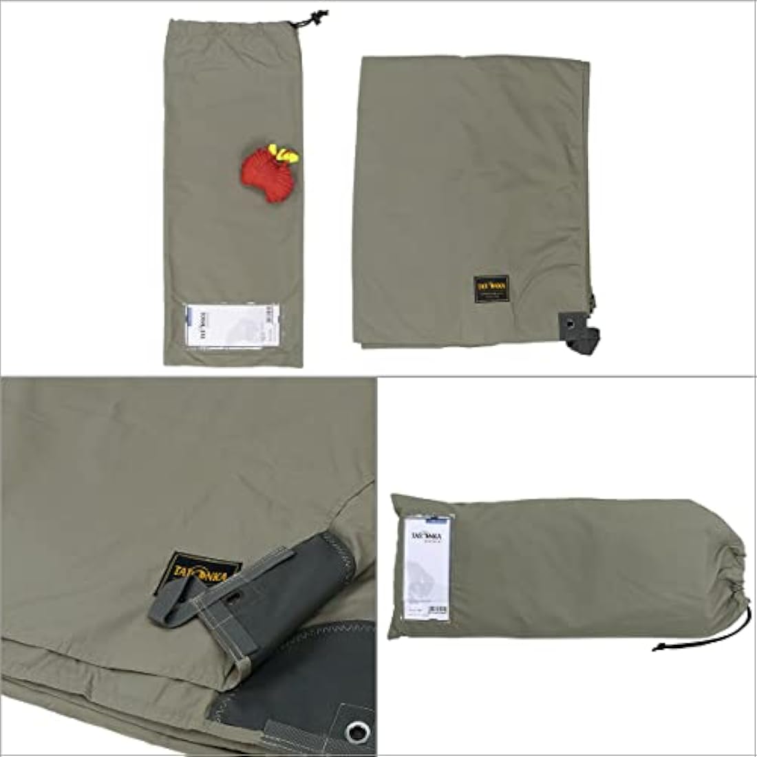 Tatonka Tarp 4 TC (285 x 400 cm) - Waterproof Tarp Made of Cotton Blend Fabric with Excellent UV Stability, Eyelets and Flap Loops - Protects Against Sun, Wind and Rain - Beige