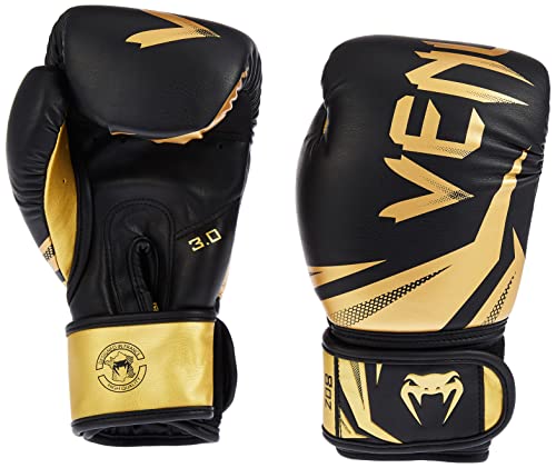 Venum, Challenger 3.0 Boxing Gloves, Unisex Adult, 10 Oz, Black/Gold