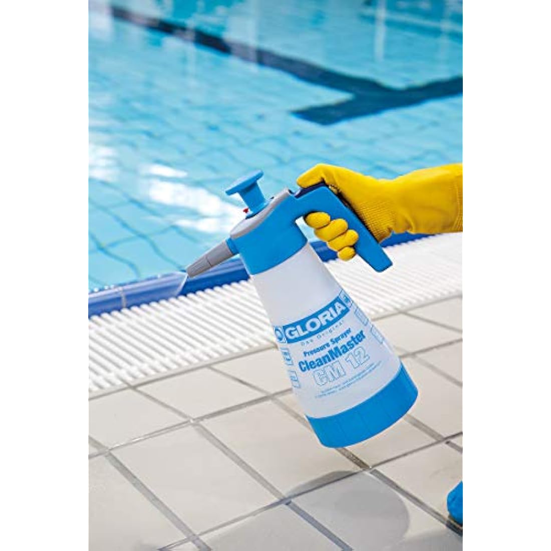 Gloria "CleanMaster CM12" Hand-Operated Sprayer, White/Blue, 1.25 Litre