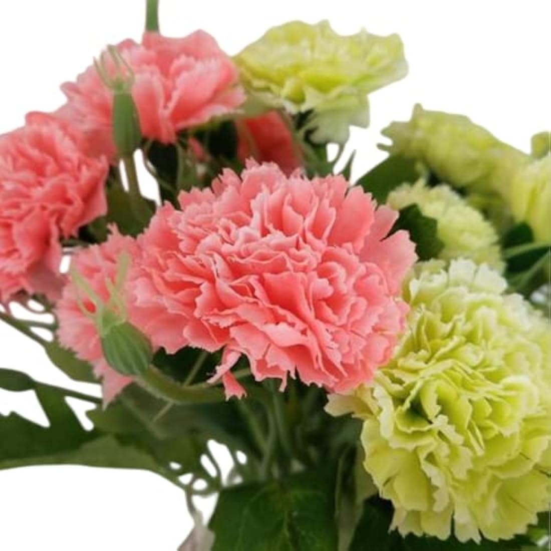 Corkwaw 40 Heads Artificial Carnations,Silk Hydrangea Bouquet Decoration Plastic Plant Suitable for Photo Props Family Party Home Decoration Bridal Wedding Bouquet Decoration (Pink)