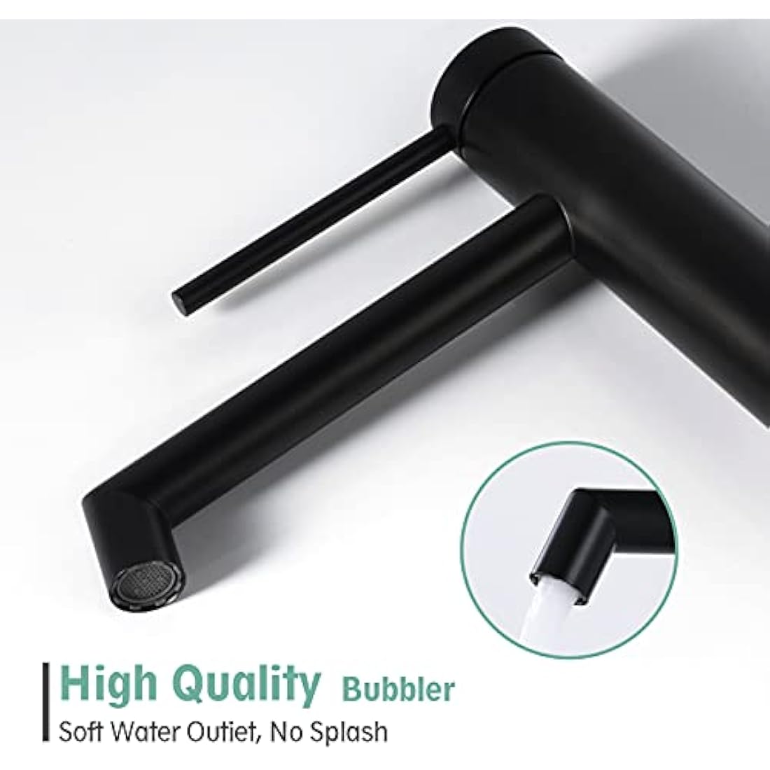 Black Bathroom Taps Countertop Basin Tall Faucet Washroom Sink High Rise Single Lever Mixer tap SHANFO MB01E-T